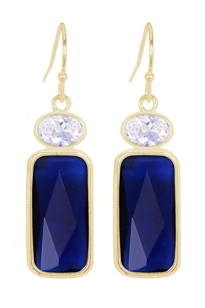 London Blue Crystal Drop Earrings - GF