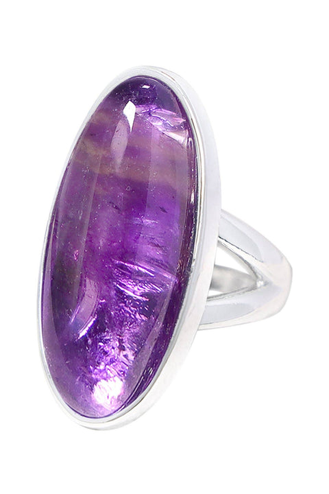 Amethyst Oval Cabochon Ring - SF