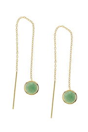 Green Aventurine Threader Earrings - GF