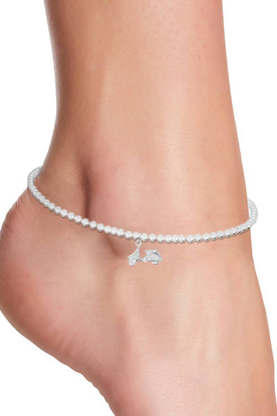 Scooter Charm Beaded Anklet - SF