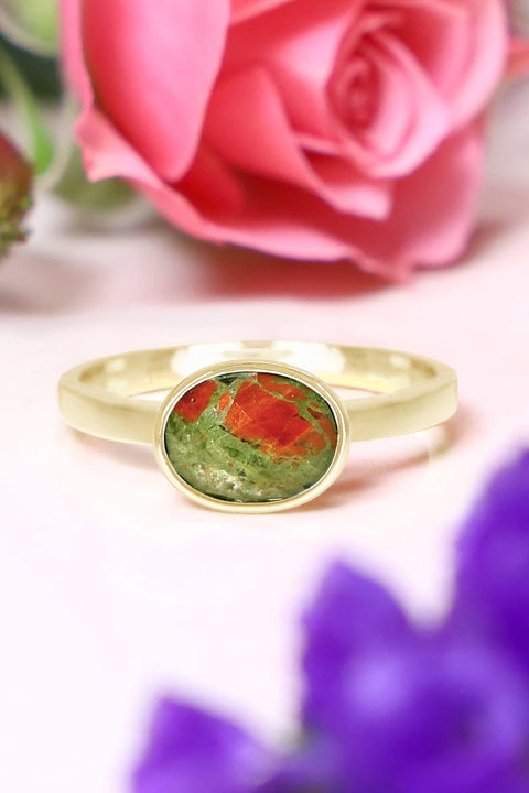 Unakite Cab Ring - GF