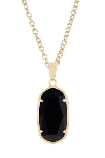 Black Onyx Casey Pendant Necklace - GF