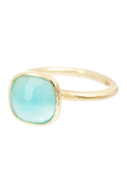 Amazonite Crystal Halo Ring - GF