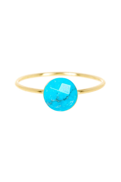 Turquoise Round Ring - GF