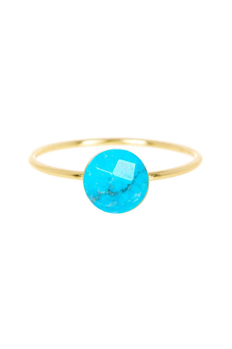 Turquoise Round Ring - GF