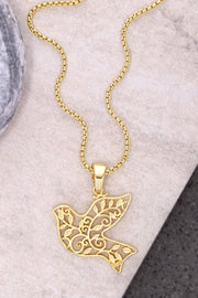 14k Gold Plated Dove Pendant Necklace - GF