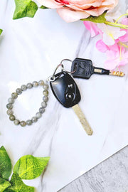 Labradorite 8mm Mala Beads Keychain - SF/GF