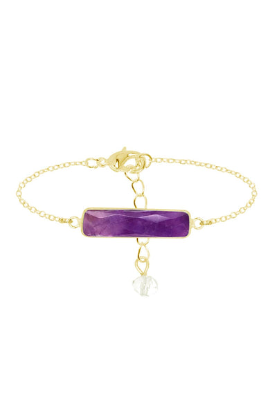 Amethyst Bar Bracelet - GF