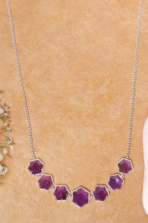 Amethyst Statement Necklace - SF