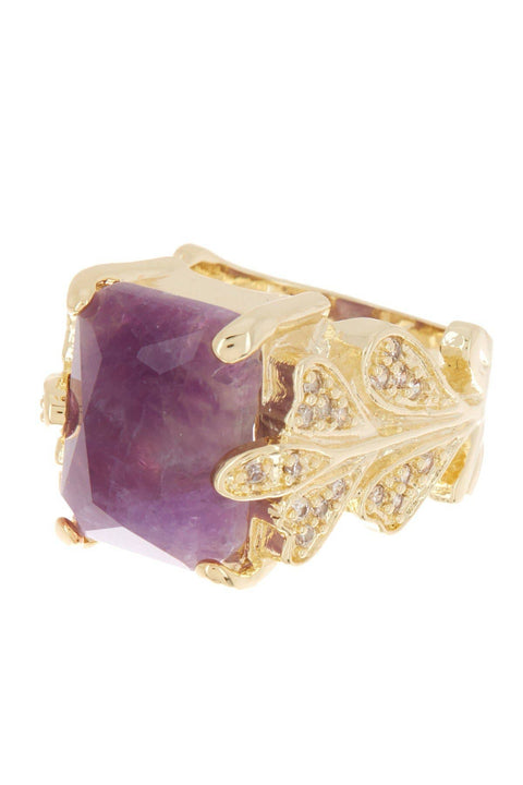 Amethyst & CZ Garden Ring - GF