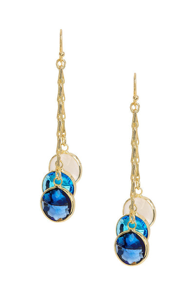 Mixed Crystal Briolette Drop Earrings - GF