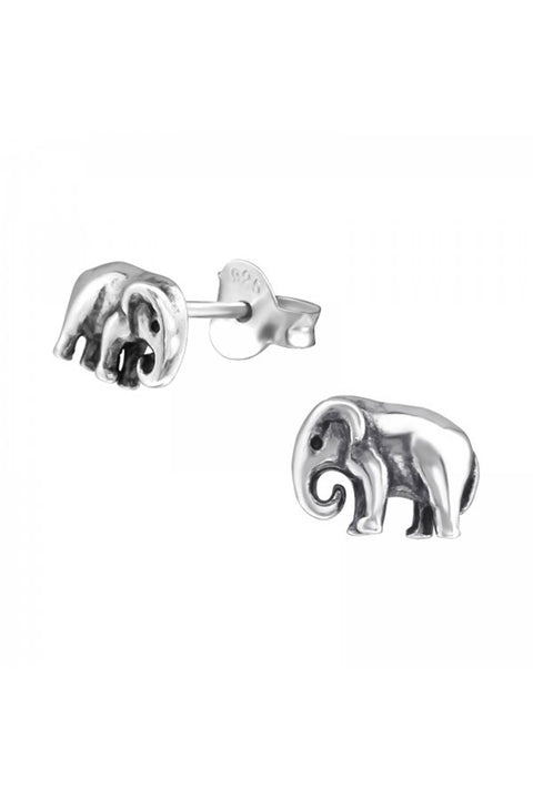 Sterling Silver Elephant Ear Studs - SS