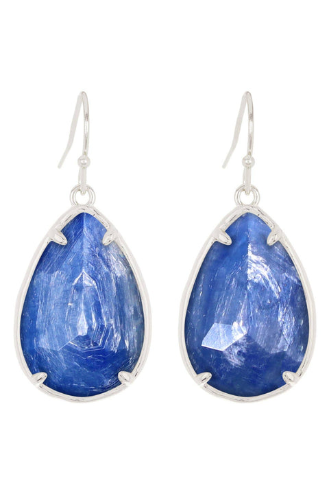 Kyanite Fancy Cut Drop Earrings - SF