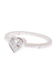 Heart Shaped CZ Band Ring - SF