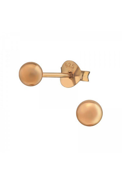 Sterling Silver Ball 4mm Ear Studs - RG