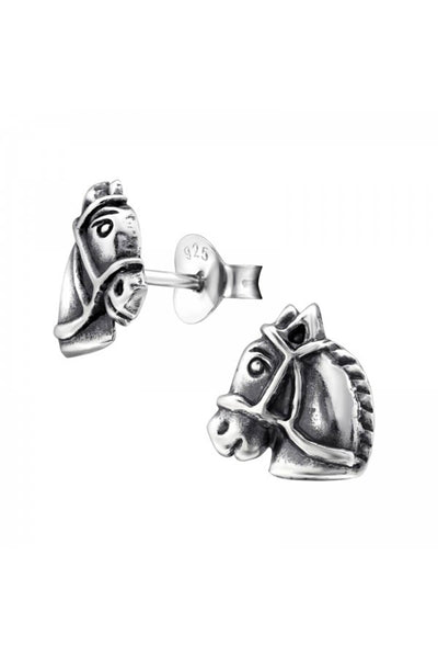 Sterling Silver Horse Ear Studs - SS