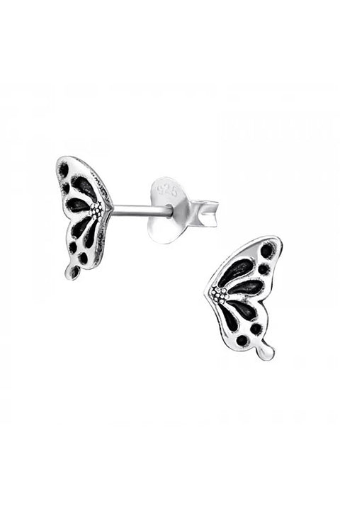 Sterling Silver Butterfly Ear Studs - SS