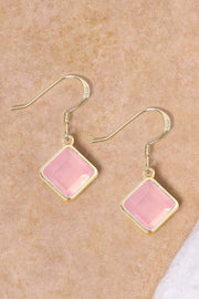 Rose Quartz Rachel Drop Earrings - GF