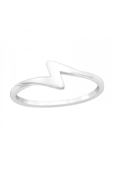 Sterling Silver Lightning Bolt Ring - SS