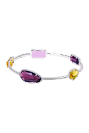 Lavender Crystal Bangle Bracelet - SF