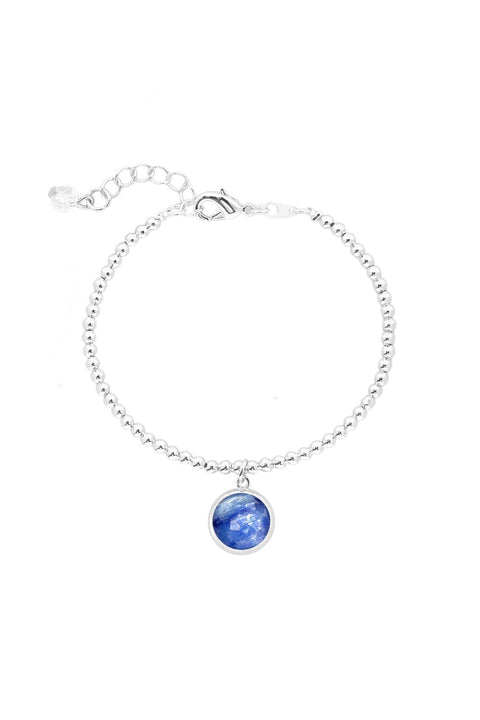 Kyanite Beaded Charm Bracelet - SF