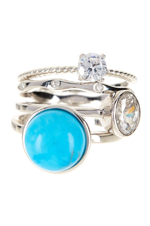 Turquoise Stack Ring Set - SF