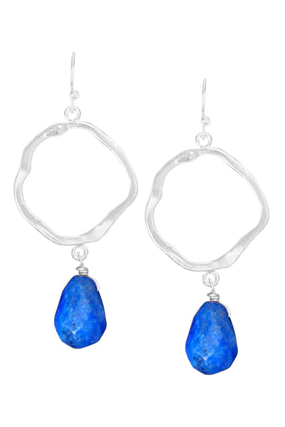 Lapis & Orbit Drop Earrings - SF