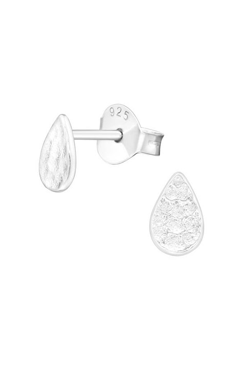 Sterling Silver Pear Ear Studs - SS