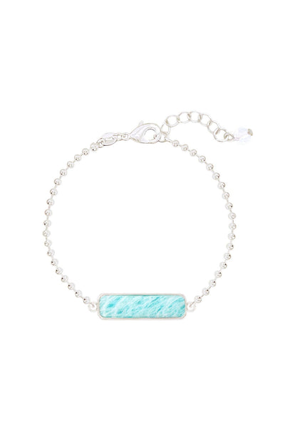 Amazonite Beaded Charm Bracelet - SF