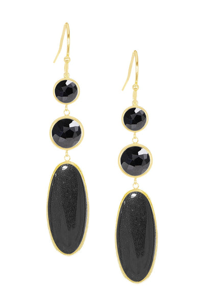 Hematite Statement Earrings - GF