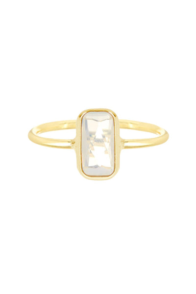 Moonstone Crystal Petit Amour Ring - GF