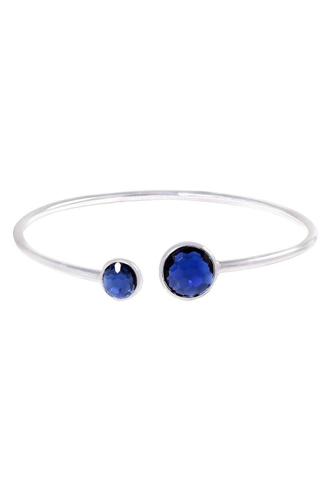 London Blue Crystal Orbit Cuff Bracelet - SF