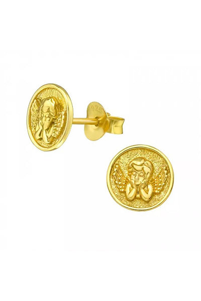 Sterling Silver Cupid Ear Studs - VM