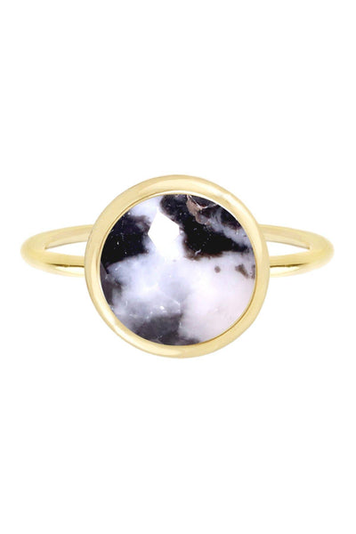 Zebra Jasper Lollipop Ring - GF