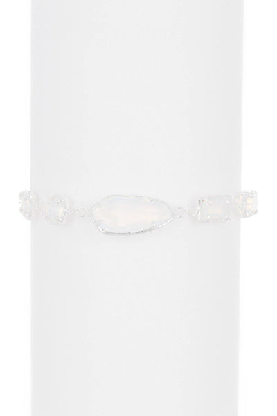 Moonstone Crystal Station Bracelet - SF