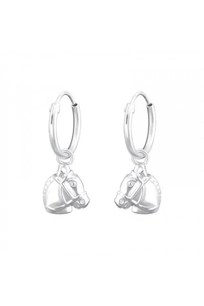 Sterling Silver Horse Hoops - SS