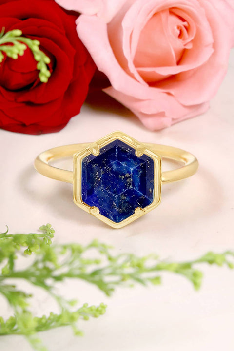 Lapis Hexagon Ring - GF