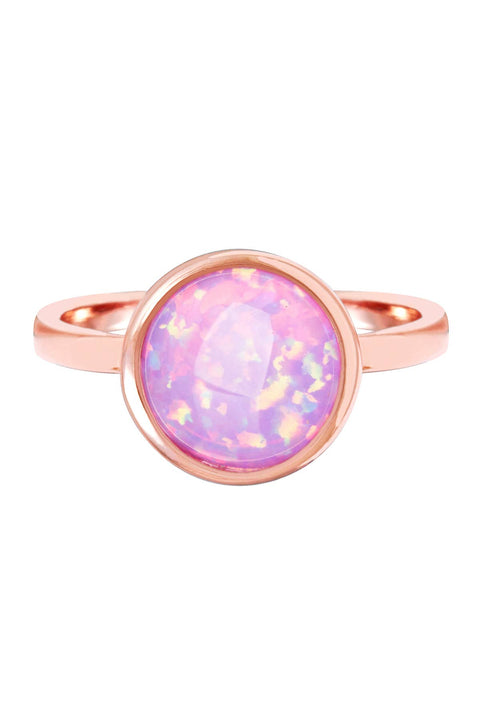 Opal Cotton Candy Ring In Rose Gold- SF