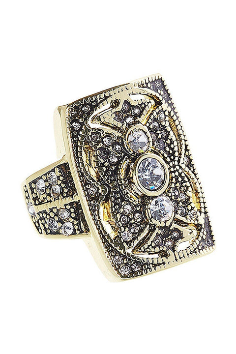 Art Deco CZ Statement Ring - GF