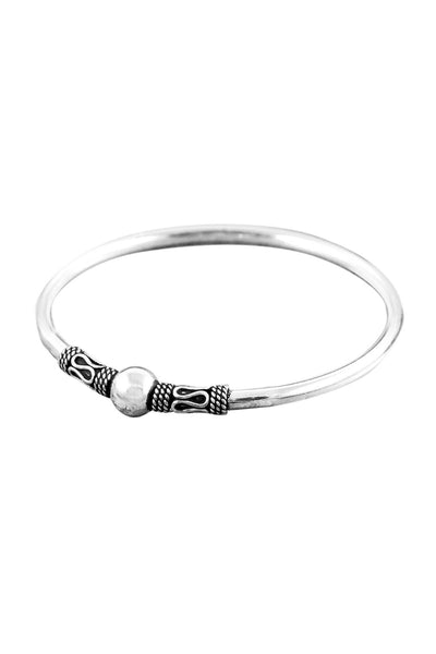 Sterling Silver Bali Bangle Bracelet - SS