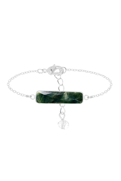 Moss Agate Bar Bracelet - SF