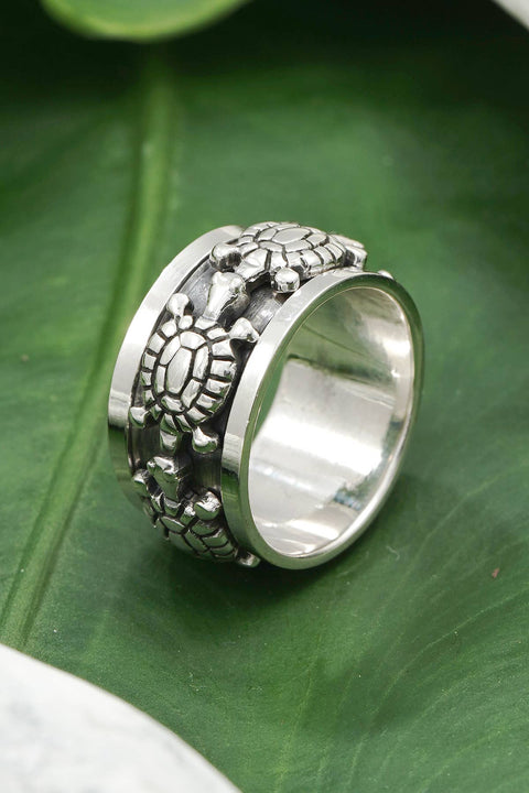 Tortoise Spinner Ring - SF