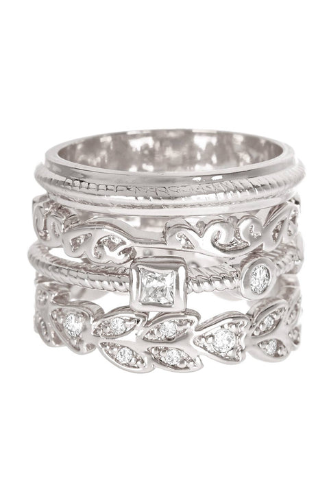 CZ Stack Ring Set - SF