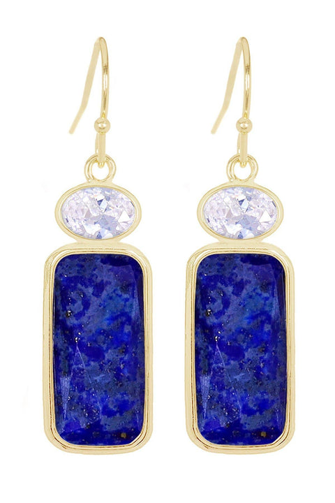 Lapis Drop Earrings - GF