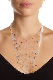 Austrian Crystal Multi Strand Layered Necklace - SF