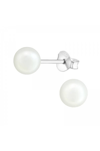 Synthetic Pearl 6mm Ear Studs - SS