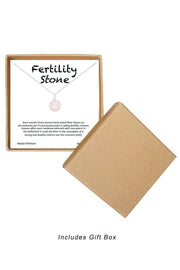 'Fertility Stone' Boxed Charm Necklace - SF