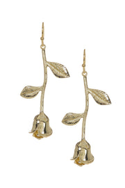 Rose Blossom Drop Earrings - GF