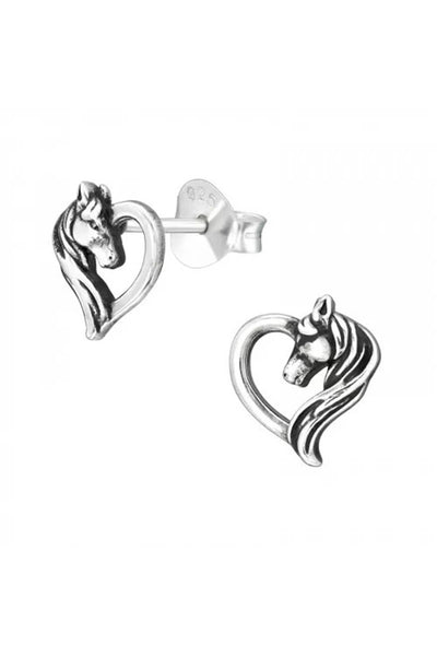 Sterling Silver Horse Lover Ear Studs - SS