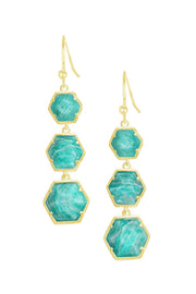 Amazonite Drop Earrings - GF